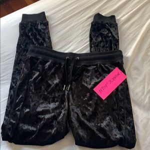 Betsey Johnson velour joggers